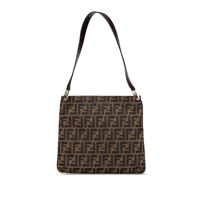 Brown Fendi Zucca Canvas Shoulder Bag