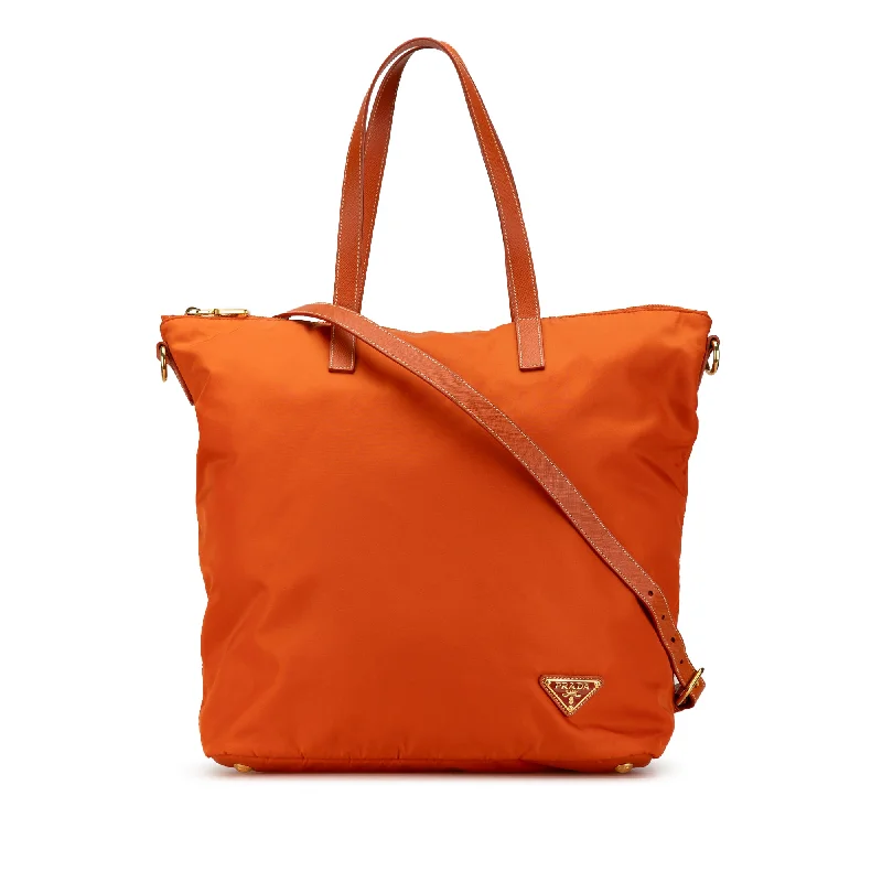 Orange Prada Tessuto Satchel