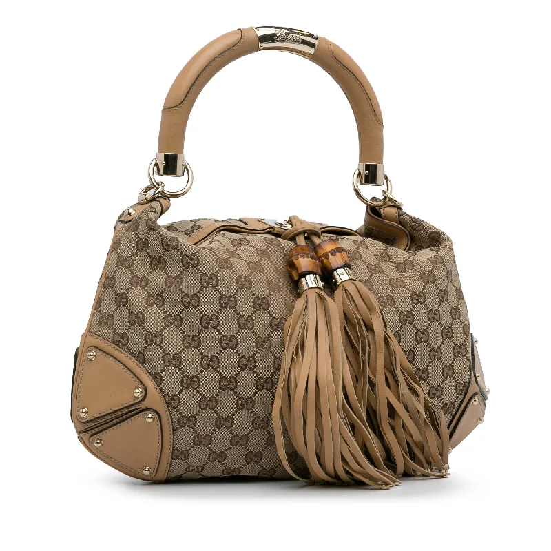 Gucci Bamboo GG Canvas Indy Hobo Bag (XsNWx4)