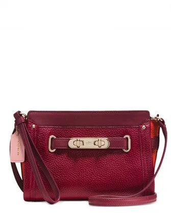 Coach Swagger Wristlet in Colorblock Pebble Leather