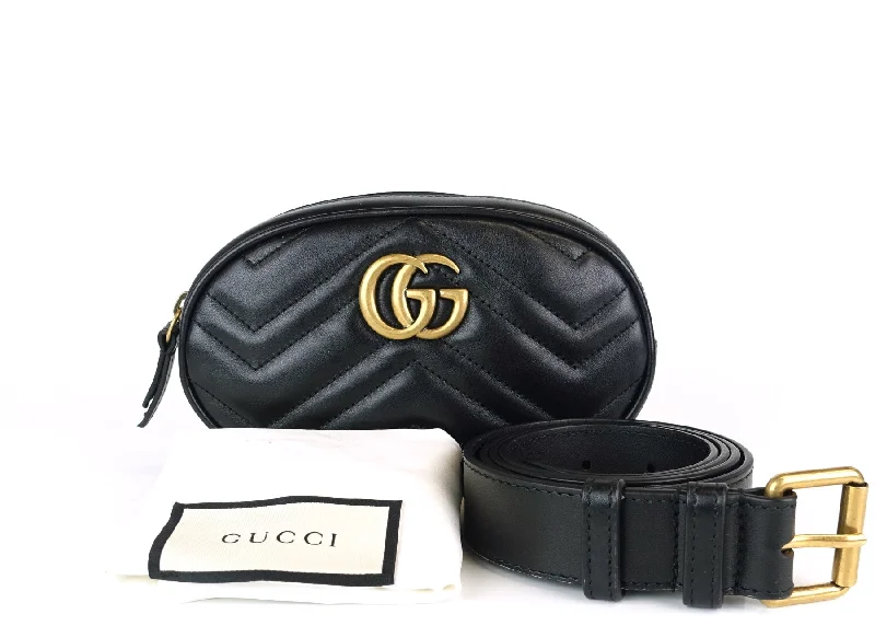 Marmont Matalasse Chevron Leather 95 Belt Bag