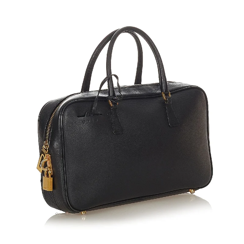 Prada Saffiano Bauletto Handbag 23263