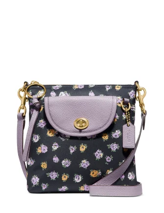 Coach Vintage Rose Print Nylon Cargo Crossbody