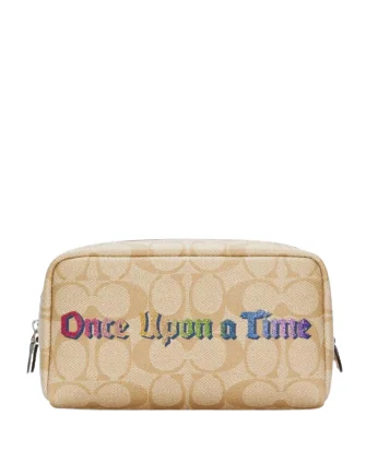 Coach Disney X Small Boxy Cosmetic Case In Signature With Once Upon A Time