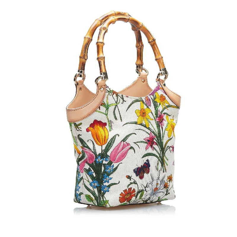 Gucci Bamboo Flora Handbag (HcnNHu)