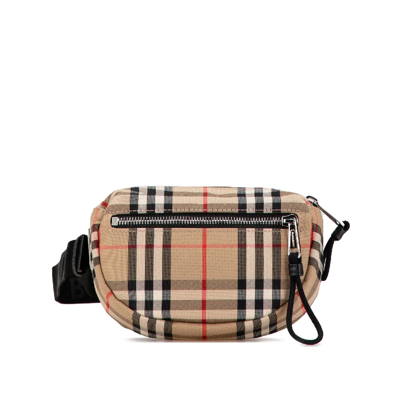 Brown Burberry Nova Check Cotton Belt Bag