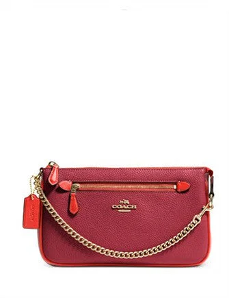 Coach Nolita Wristlet 24 in Colorblock Pebble Leather