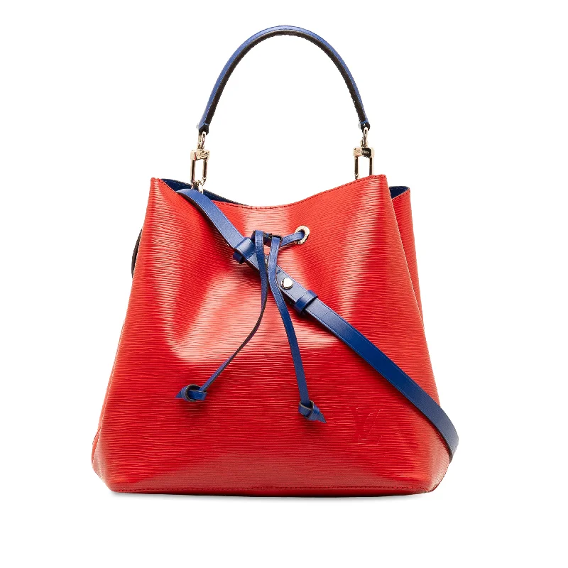 Red Louis Vuitton Epi NeoNoe MM Bucket Bag