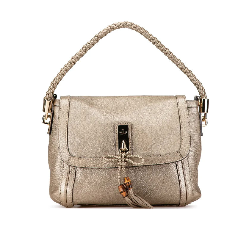 Gold Gucci Leather Bella Satchel