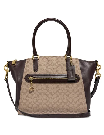 Coach Signature Jacquard Elise Satchel