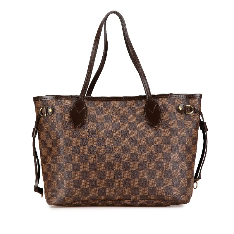 Brown Louis Vuitton Damier Ebene Neverfull PM Tote Bag