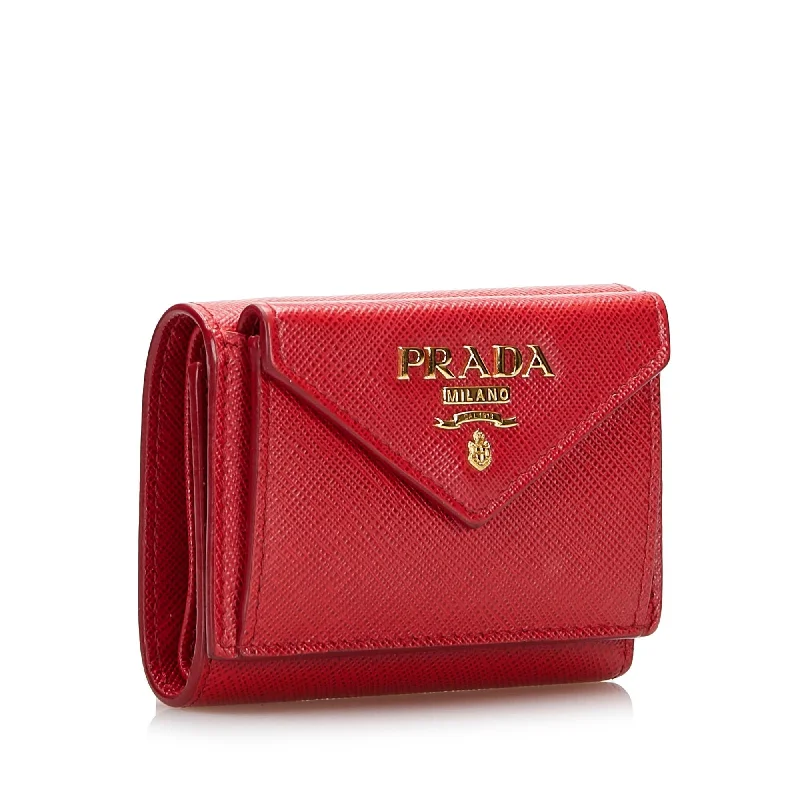 Prada Saffiano Compact Wallet iCDw3h