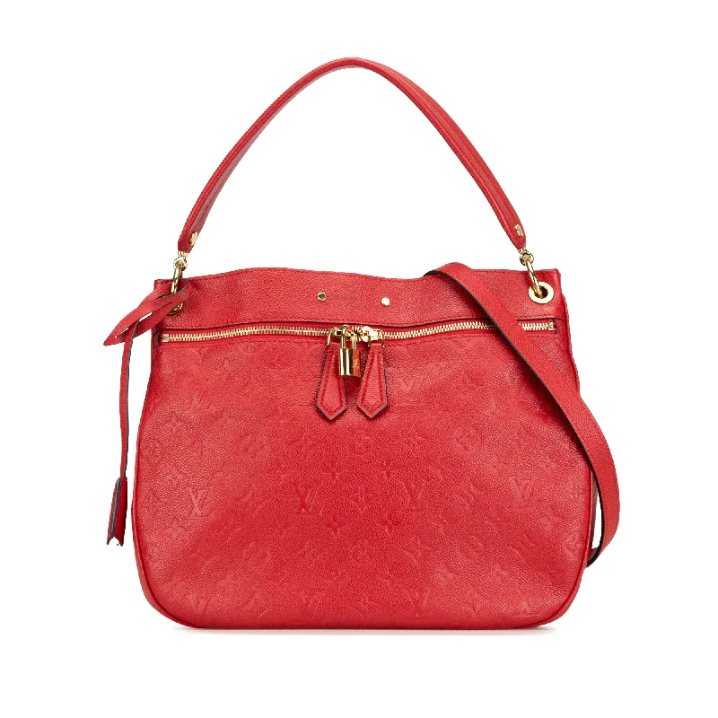 Red Louis Vuitton Monogram Empreinte Spontini Satchel