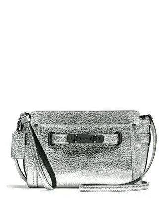 Coach Swagger Wristlet Crossbody in Pebble Leather