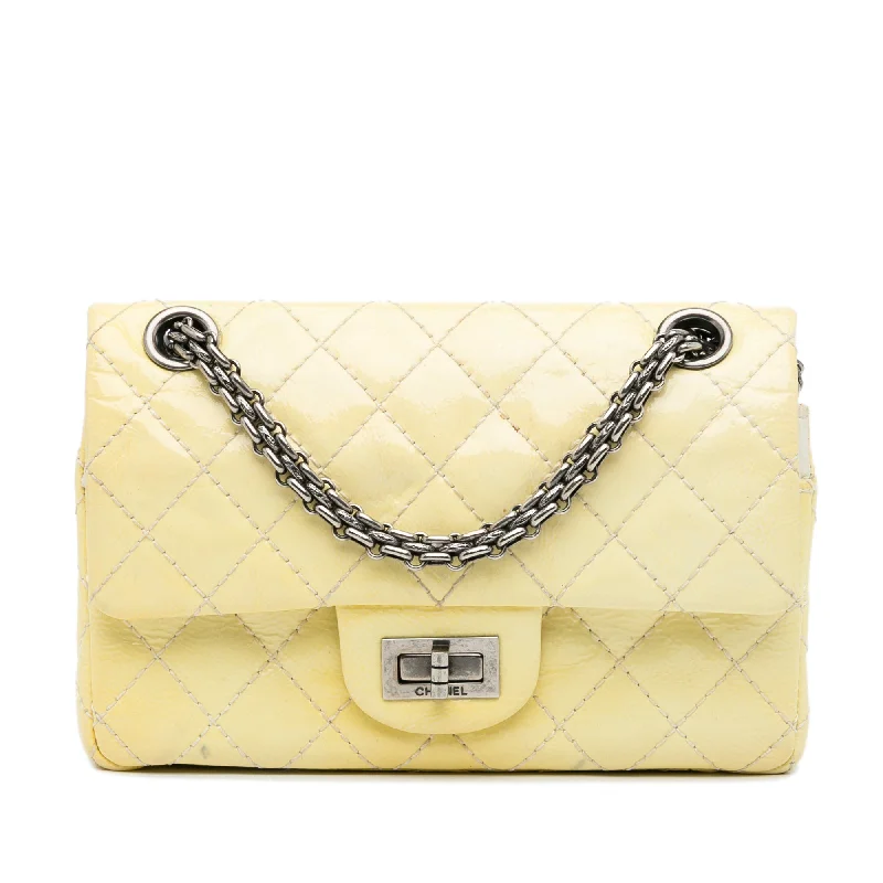 Yellow Chanel Mini Reissue Patent Flap Crossbody Bag