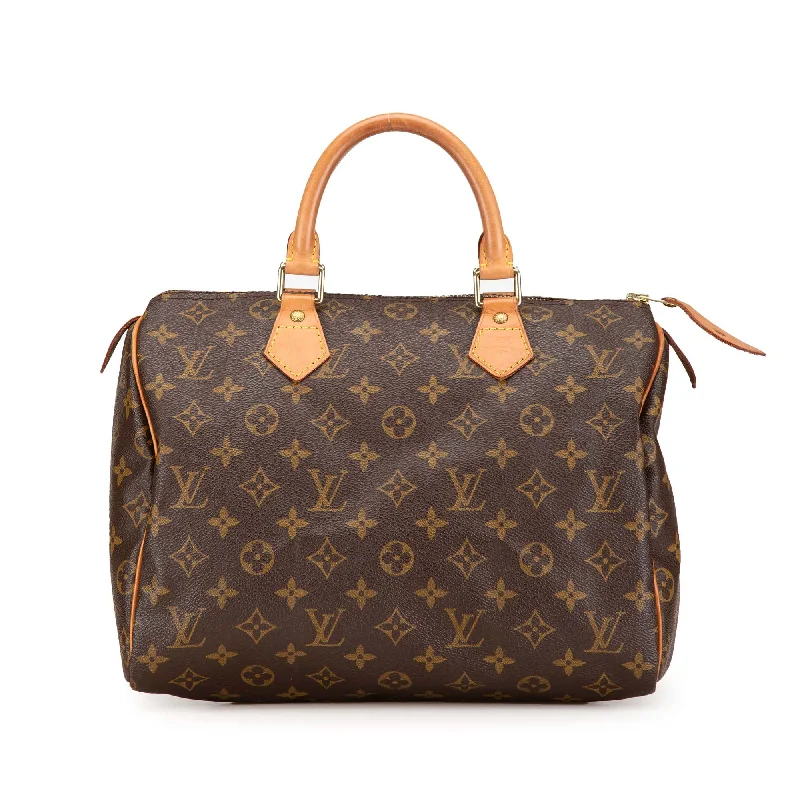 Brown Louis Vuitton Monogram Speedy 30 Boston Bag