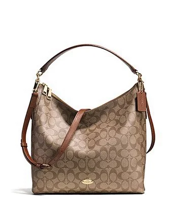 Coach Celeste Convertible Hobo in Signature Coated Canvas