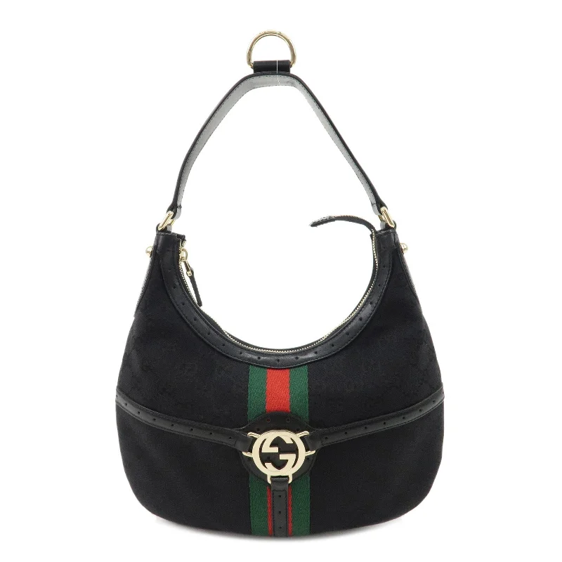 GUCCI Gucci Interlocking G Sherry Canvas Shoulder Bag 114869