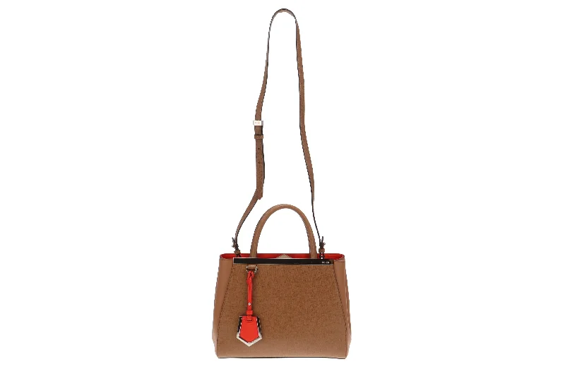 Fendi Tan Leather With Orange Interior Petite 2Jour