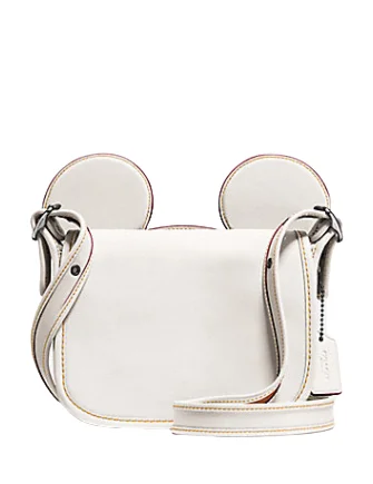 Coach Patricia Saddle in Glove Calf Leather With Mickey Ears