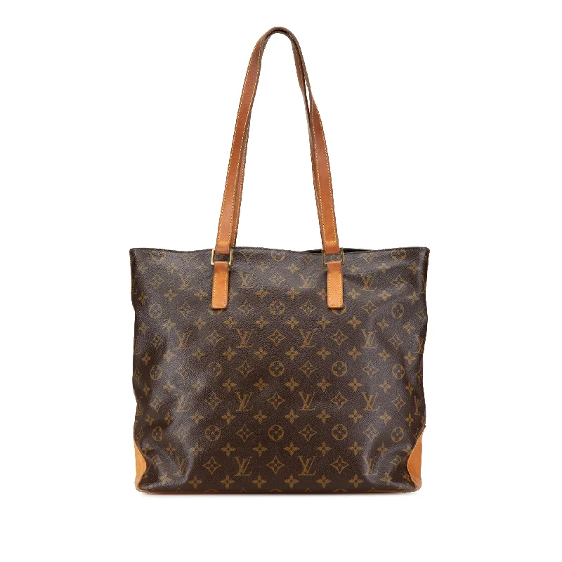 Brown Louis Vuitton Monogram Cabas Mezzo Tote Bag