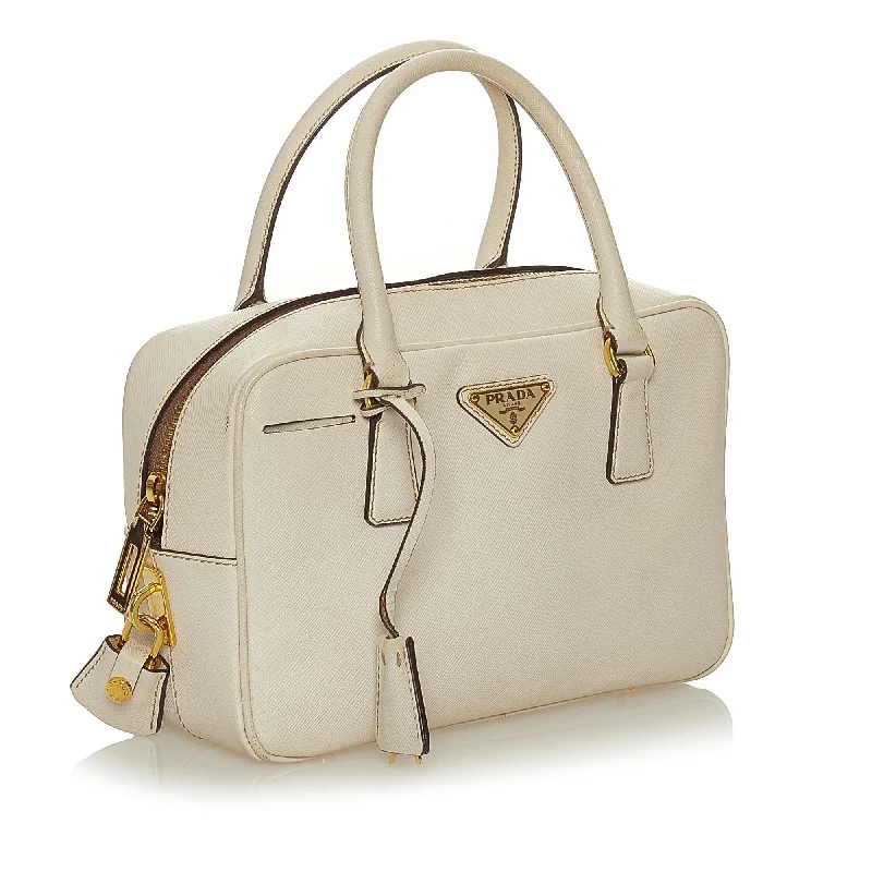 Prada Saffiano Bauletto Handbag 27875