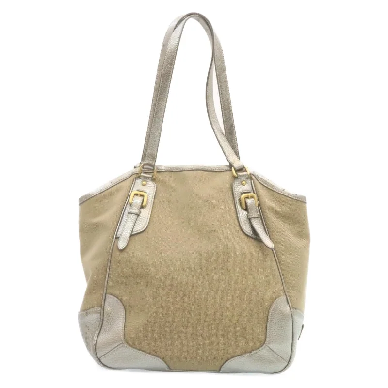 Prada Tote Bag Canvas Beige  ar6404