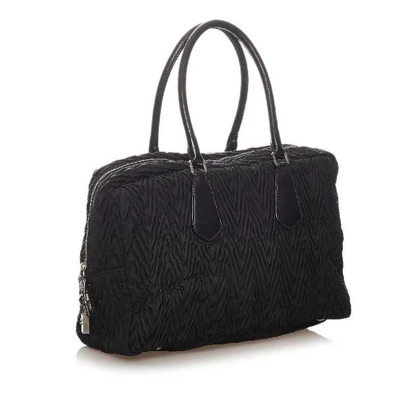 Prada Ruffled Tessuto Handbag 27414