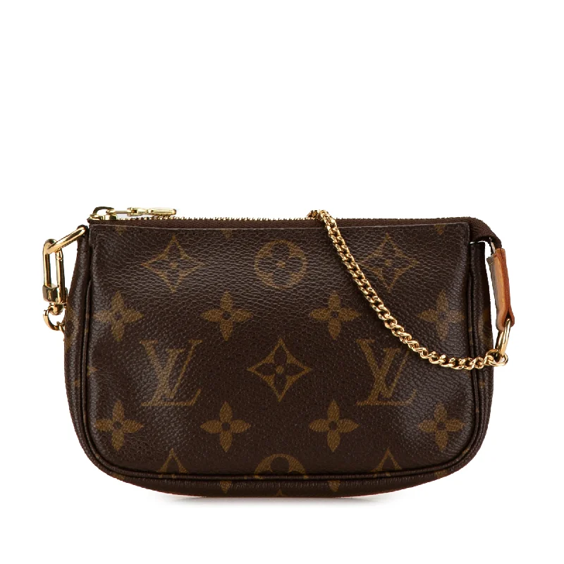 Brown Louis Vuitton Monogram Mini Pochette Accessoires Handbag