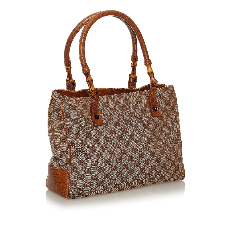 Gucci Bamboo GG Canvas Handbag (33647)