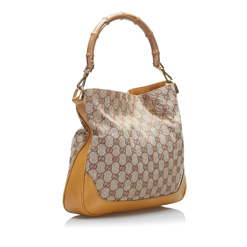 Gucci Bamboo GG Canvas Web Satchel (BEtU6T)