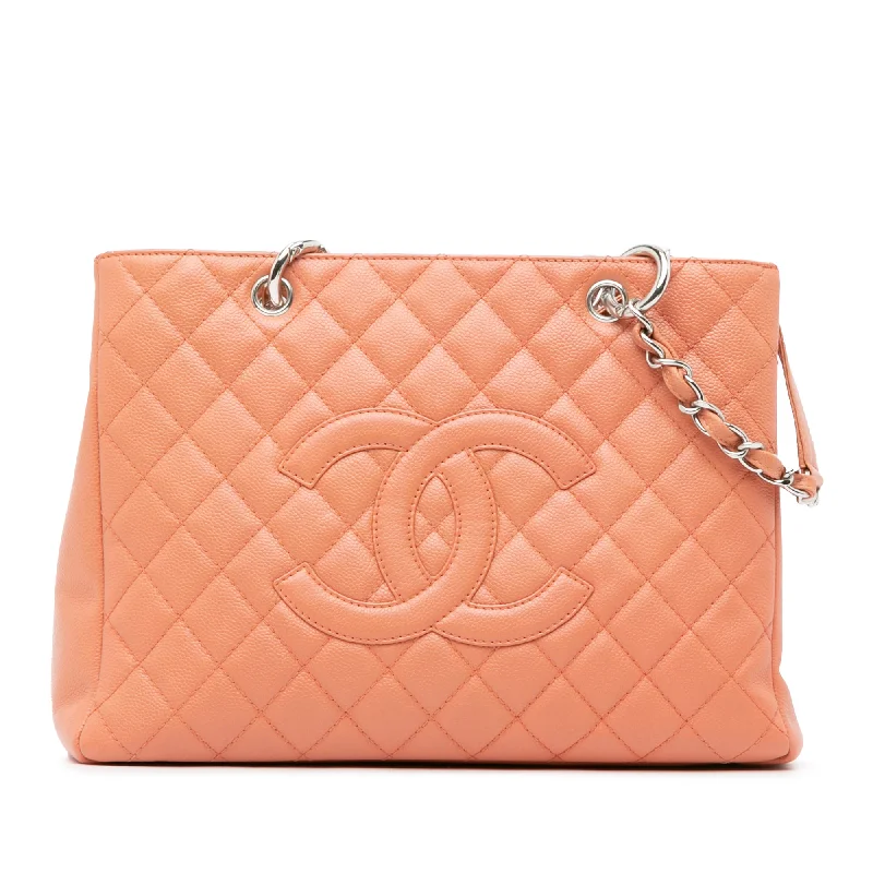 Pink Chanel Caviar Grand Shopping Tote