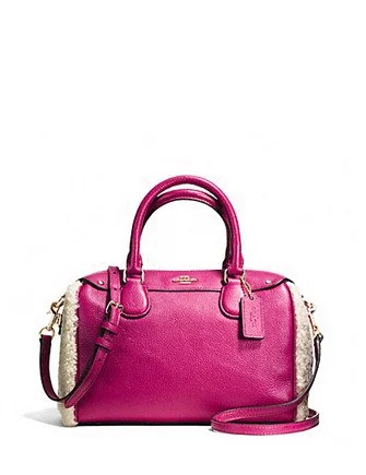 Coach Mini Bennett Satchel in Shearling and Leather