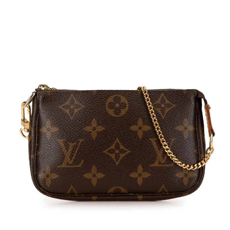 Brown Louis Vuitton Monogram Mini Pochette Accessoires Handbag