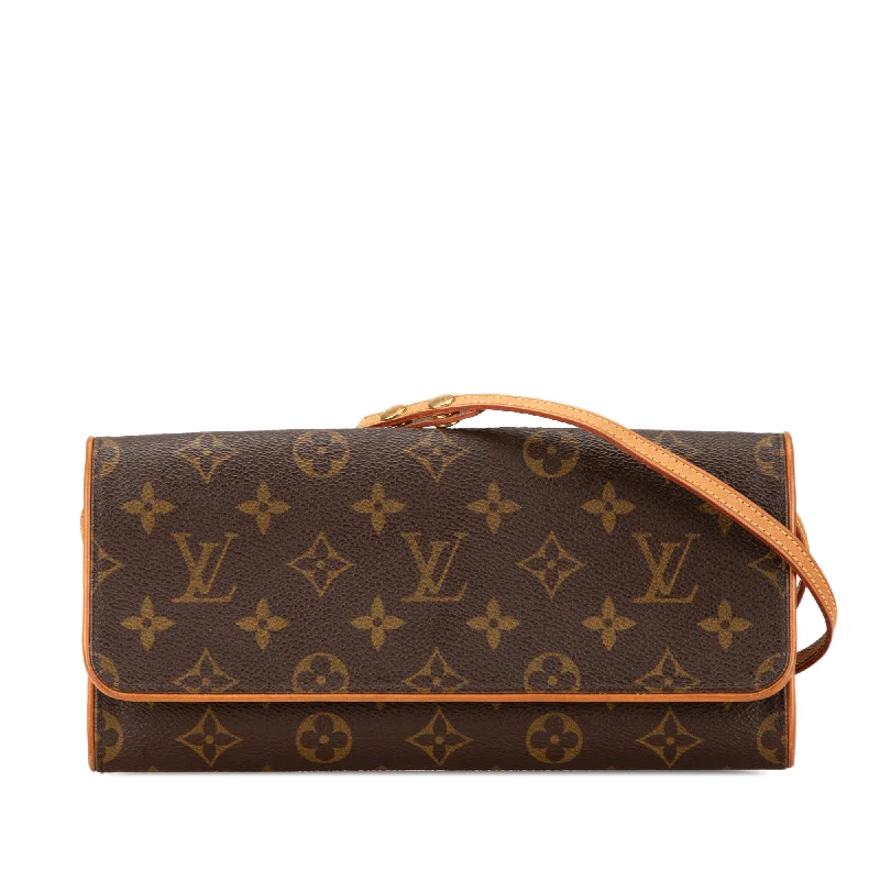 Brown Louis Vuitton Monogram Pochette Twin GM Crossbody Bag