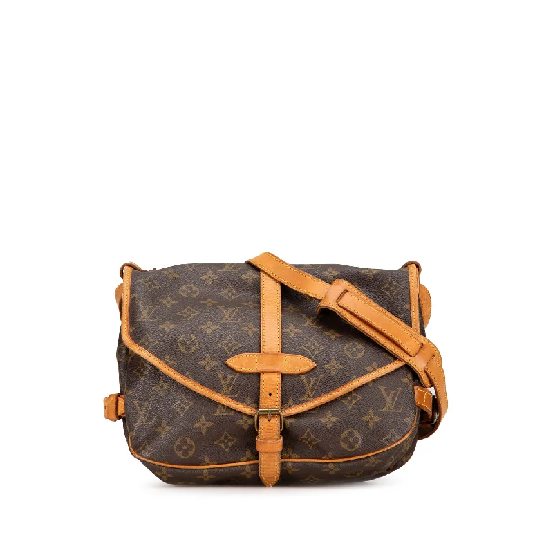 Brown Louis Vuitton Monogram Saumur 30 Crossbody Bag