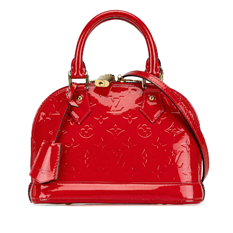 Red Louis Vuitton Monogram Vernis Alma BB Satchel