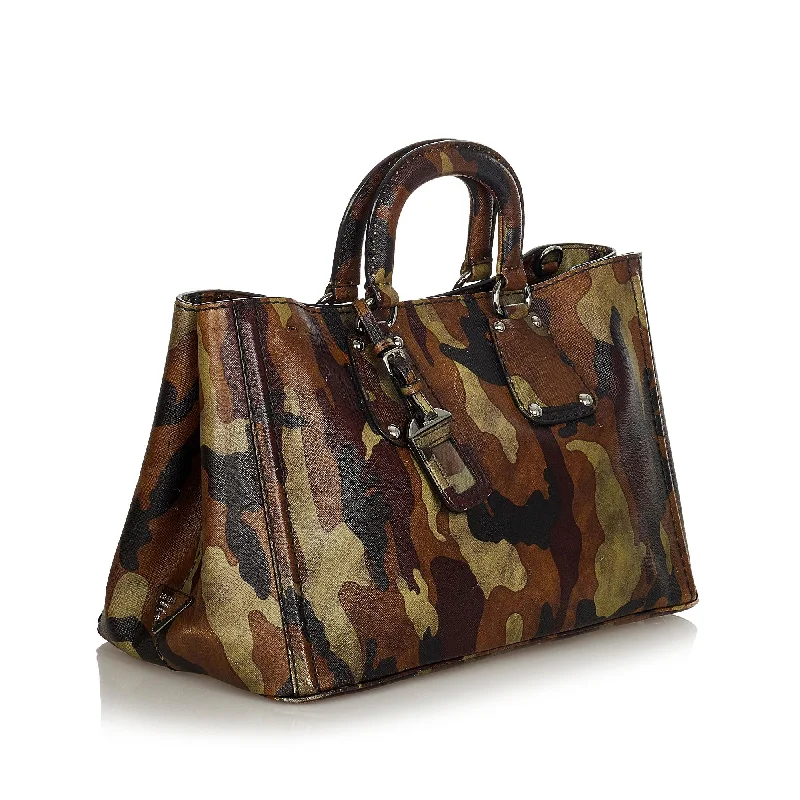 Prada Saffiano Camouflage Satchel 24651