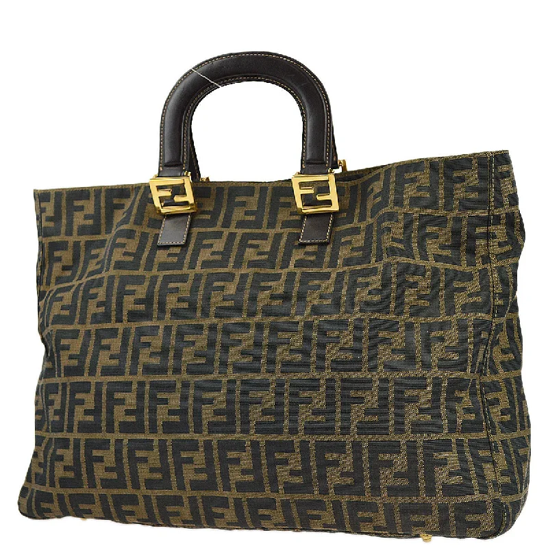 Fendi Brown Zucca Tote Handbag