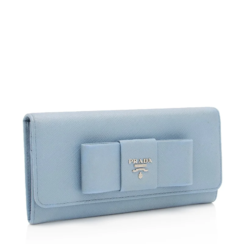 Prada Saffiano Bow Continental Wallet 4EtR46