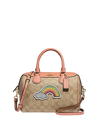 Coach Mini Bennett Satchel in Signature Canvas with Rainbow