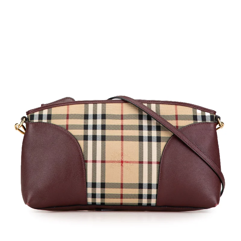 Brown Burberry Small Horseferry Check Coated Canvas Chichester Crossbody