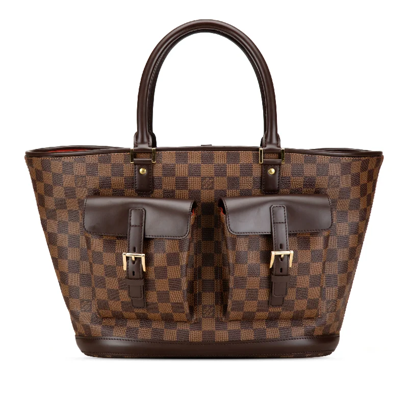 Brown Louis Vuitton Damier Ebene Manosque GM Tote Bag