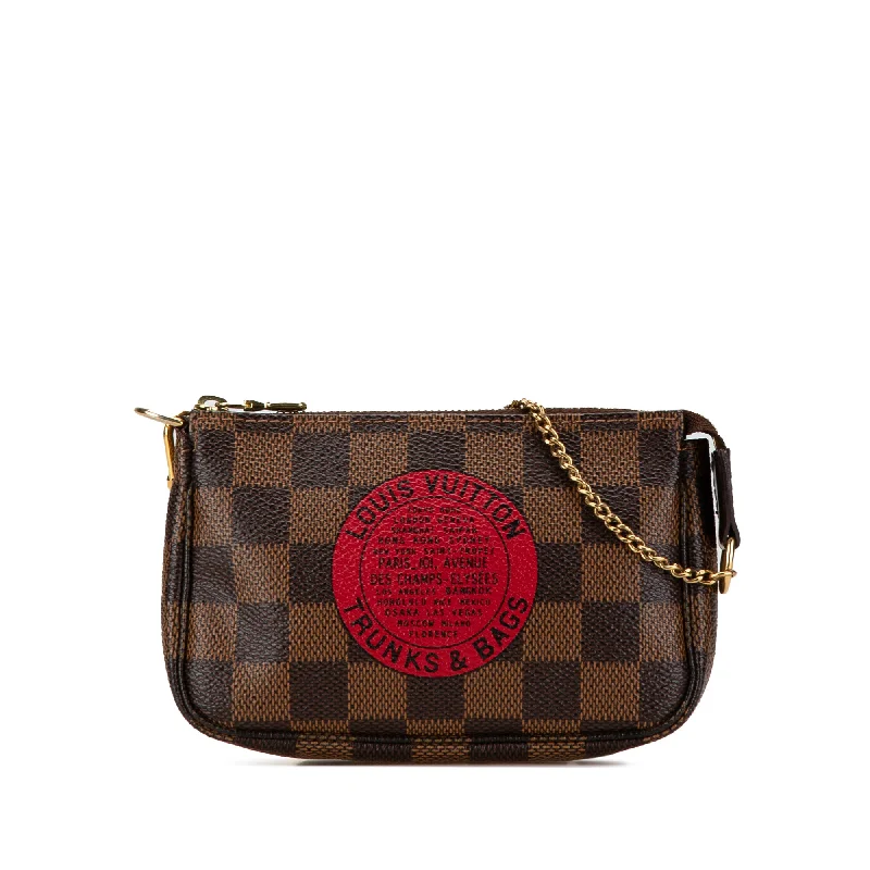 Brown Louis Vuitton Damier Ebene Trunks and Bags Mini Pochette Accessoires