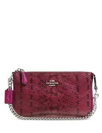 Coach Nolita Wristlet 19 in Colorblock Exotic Embossed Leather