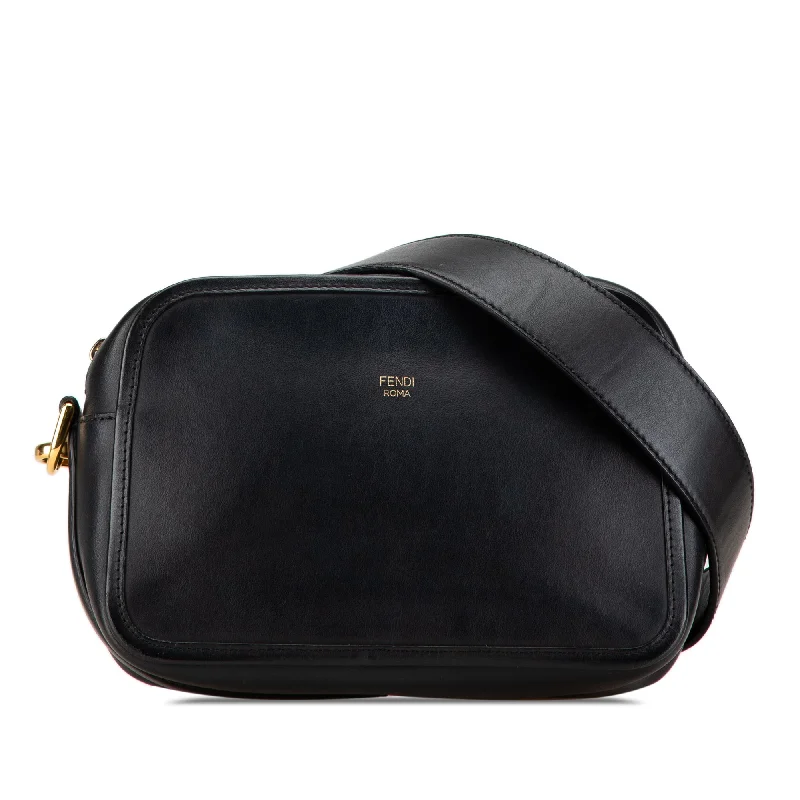 Black Fendi Calfskin F is Fendi Camera Bag