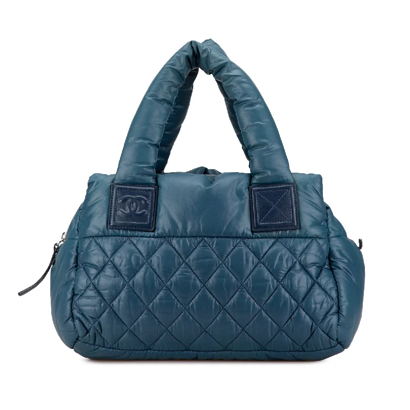 Blue Chanel Small Nylon Coco Cocoon Handbag