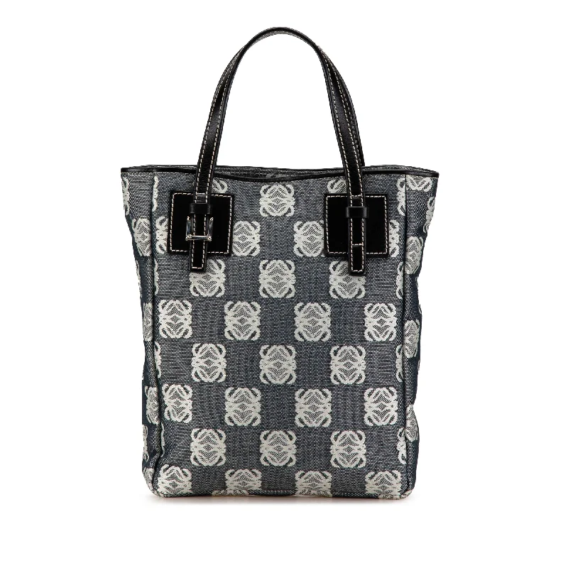 Gray LOEWE Anagram Canvas Handbag