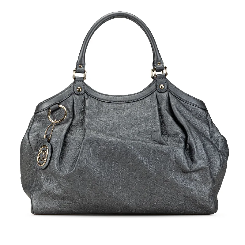 Gray Gucci Guccissima Sukey Tote