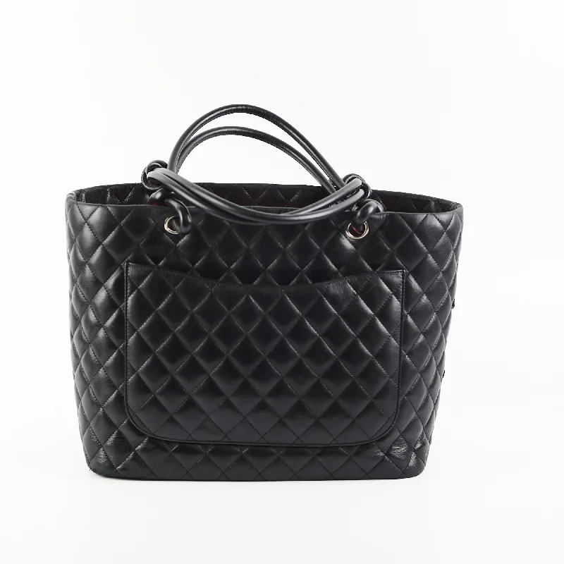 Chanel Cambon Black Lambskin Tote